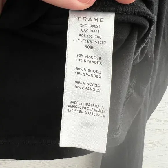 Frame Black Agnes Ruched Knit Long Sleeve Top Size L - Picture 8 of 8